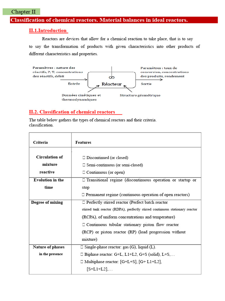 Chapter II | PDF | Chemical Reactor | Continuum Mechanics