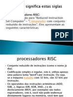 Arquiteturas RISC X CISC