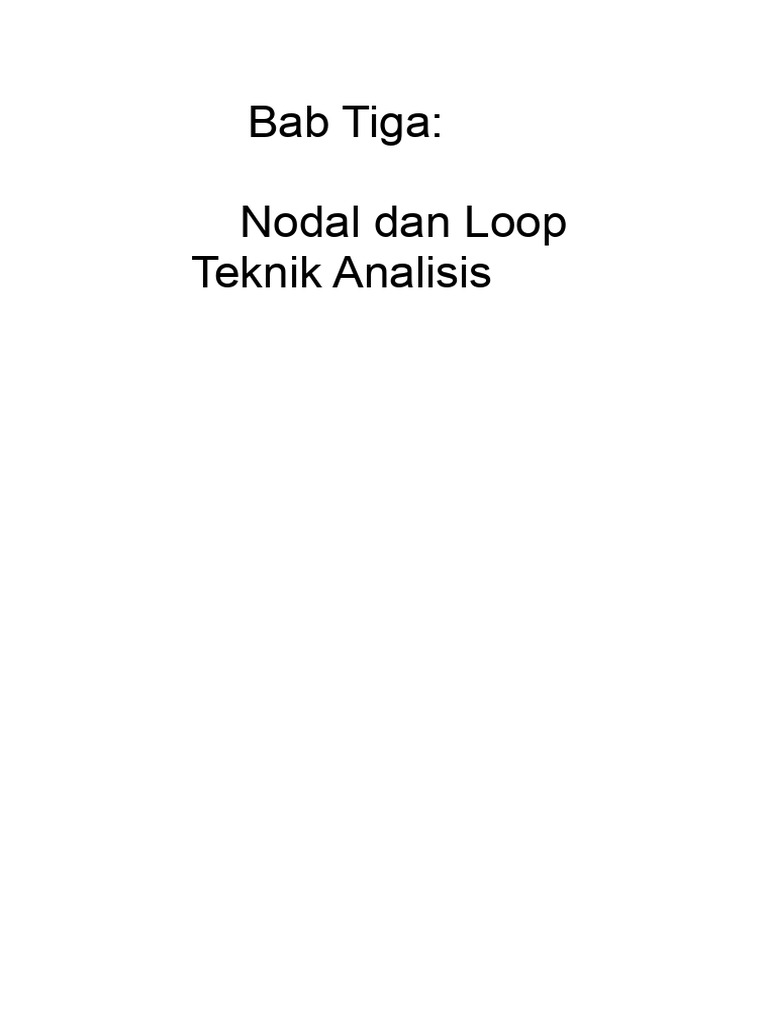 Teknik Analisis Nodal dan Loop | PDF