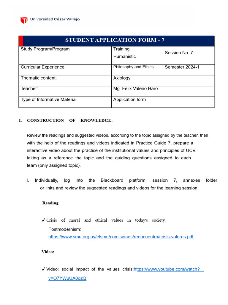 Application Sheet - Session 7 | PDF | Compassion | Value (Ethics)