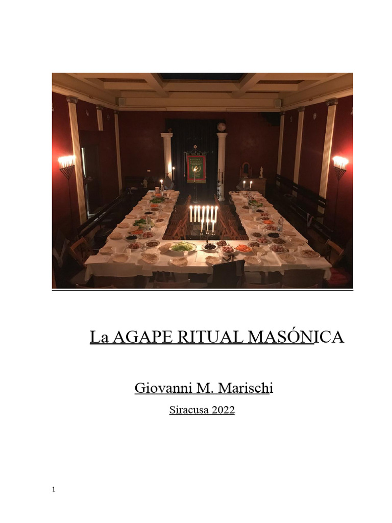 Agape Masónica: Ritual y Significado | PDF | Masonería | Rituales