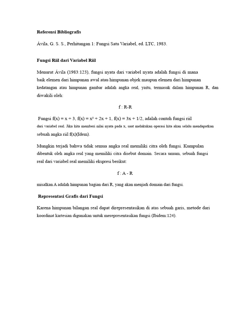 Fungsi Riil dan Operasinya dalam Matematika | PDF