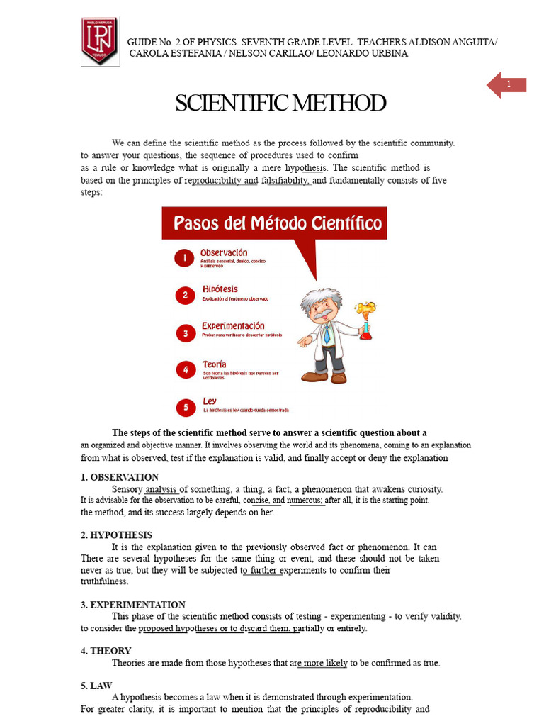 Scientific Method - 7TH Grade | PDF | Scientific Method | Hypothesis