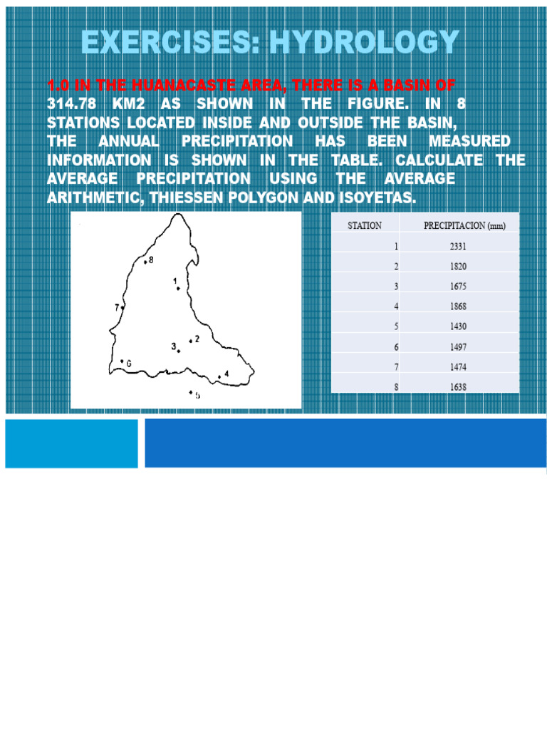 Hydrology Exercises | PDF | Drainage Basin | Hydrology
