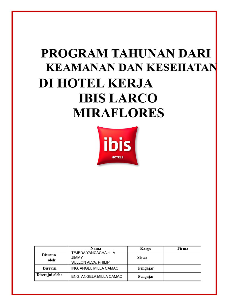 Program Hotel Ibis | PDF