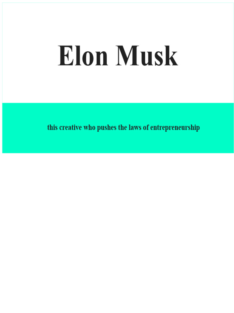 Elon Musk | PDF