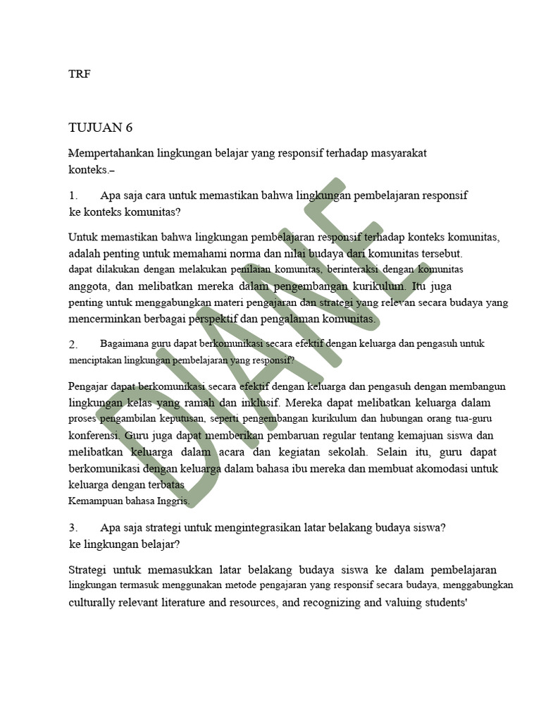 Lingkungan Pembelajaran Responsif Budaya | PDF