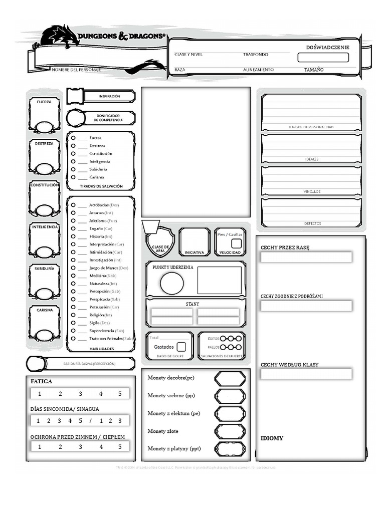 Karta Postaci D&D | PDF