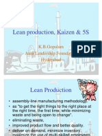 Lean Production, Kaizen &amp; 5S