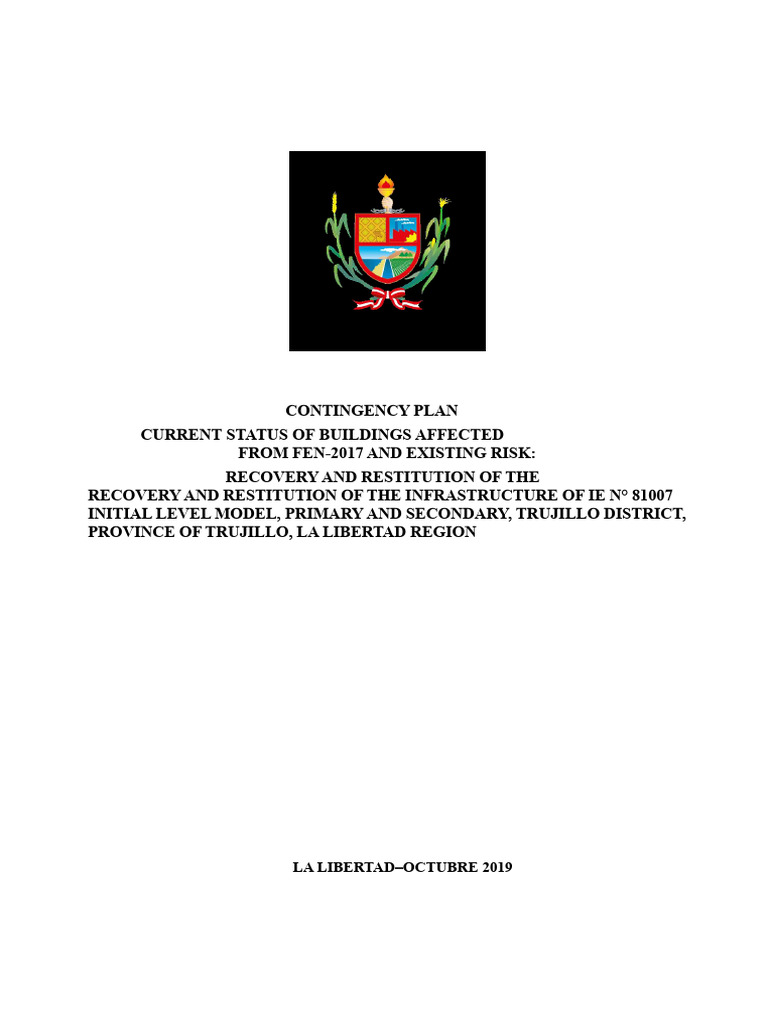 Contingency Plan | PDF | Infrastructure