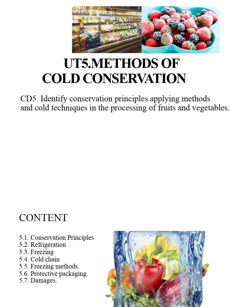 Ut5. Cold Storage | PDF | Food Preservation | Freezing