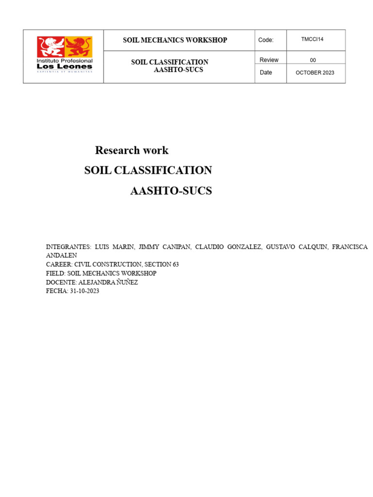 AASHTO-SUCS Soil Classification Guide | PDF | Soil Mechanics | Horticulture