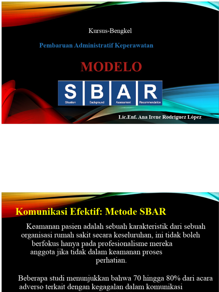 Teknik SBAR untuk Komunikasi Keperawatan | PDF