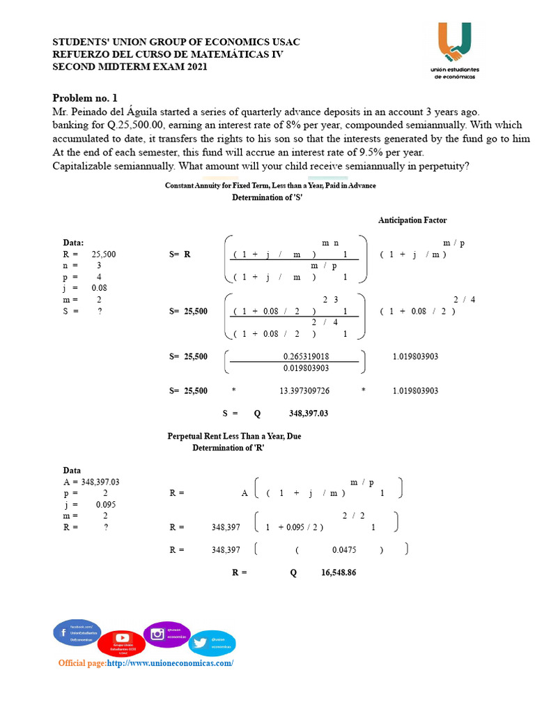 USAC Economics Course Midterm Exam 2021 | PDF | Bonds (Finance) | Interest
