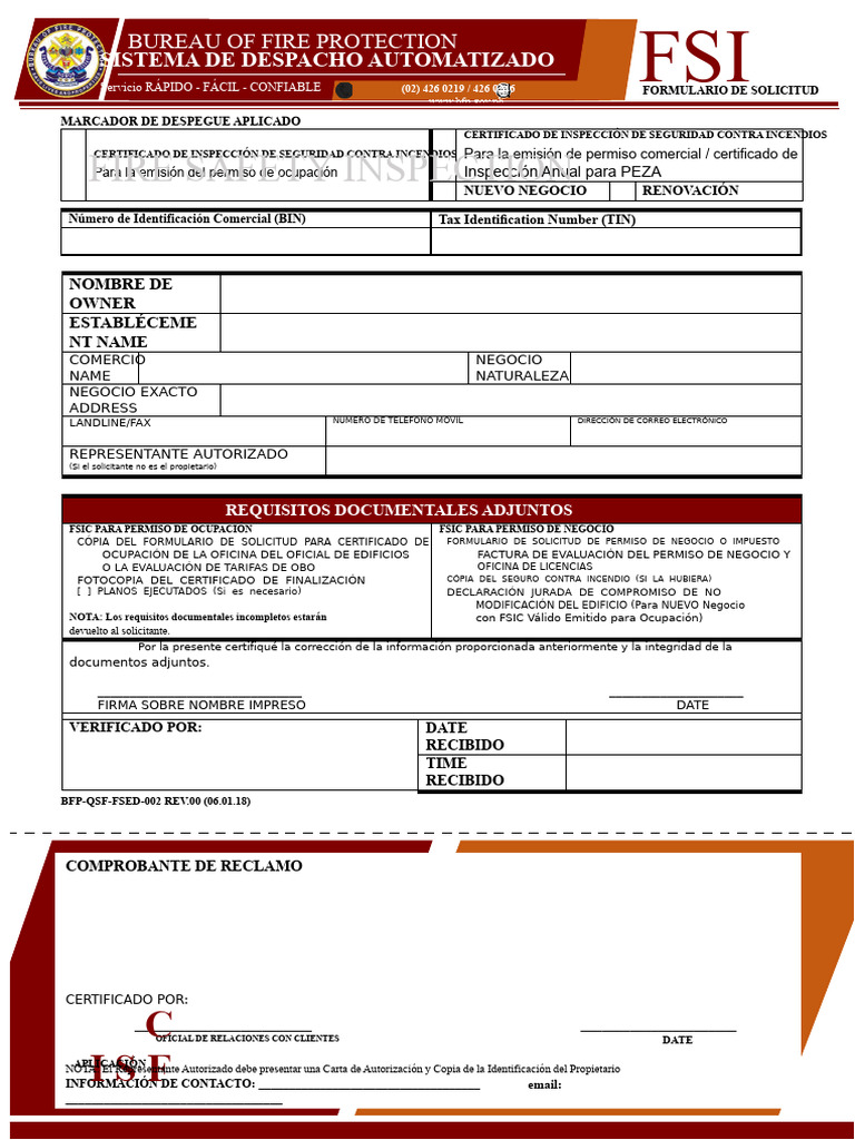 Permiso de Negocio y Seguridad Contra Incendios | PDF