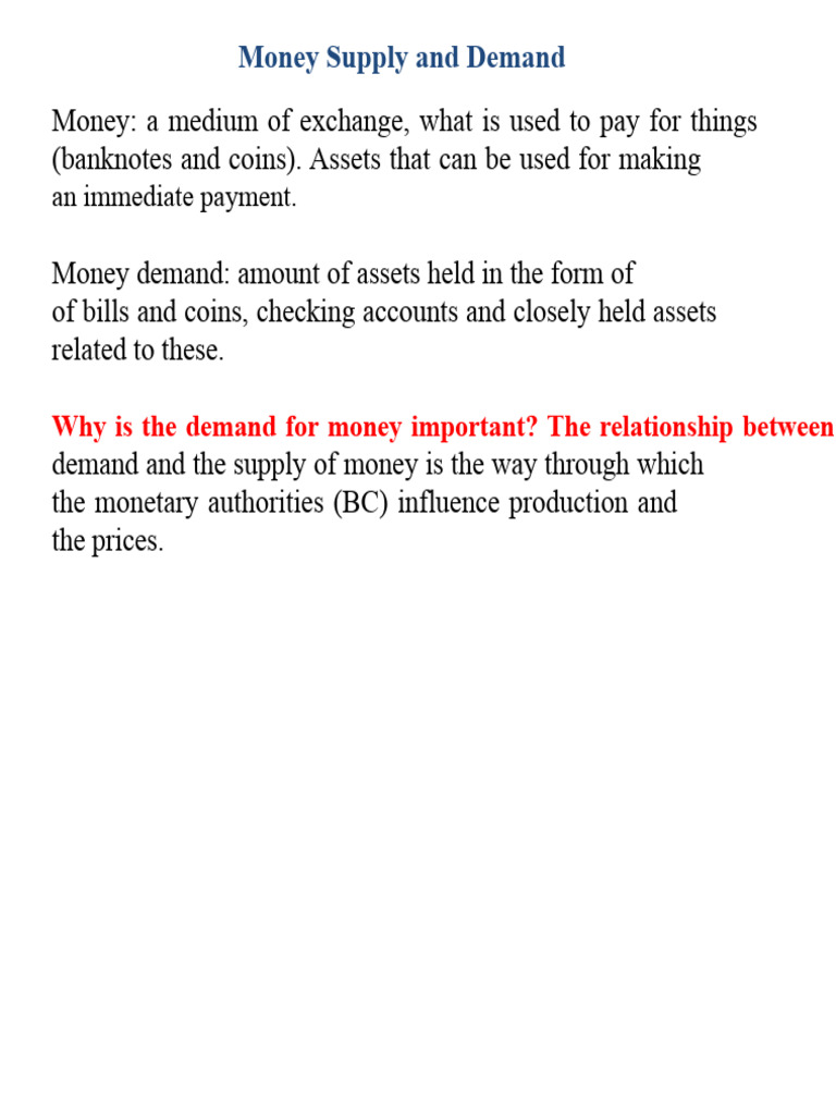 Understanding Money Supply and Demand | PDF | Money Supply | Money