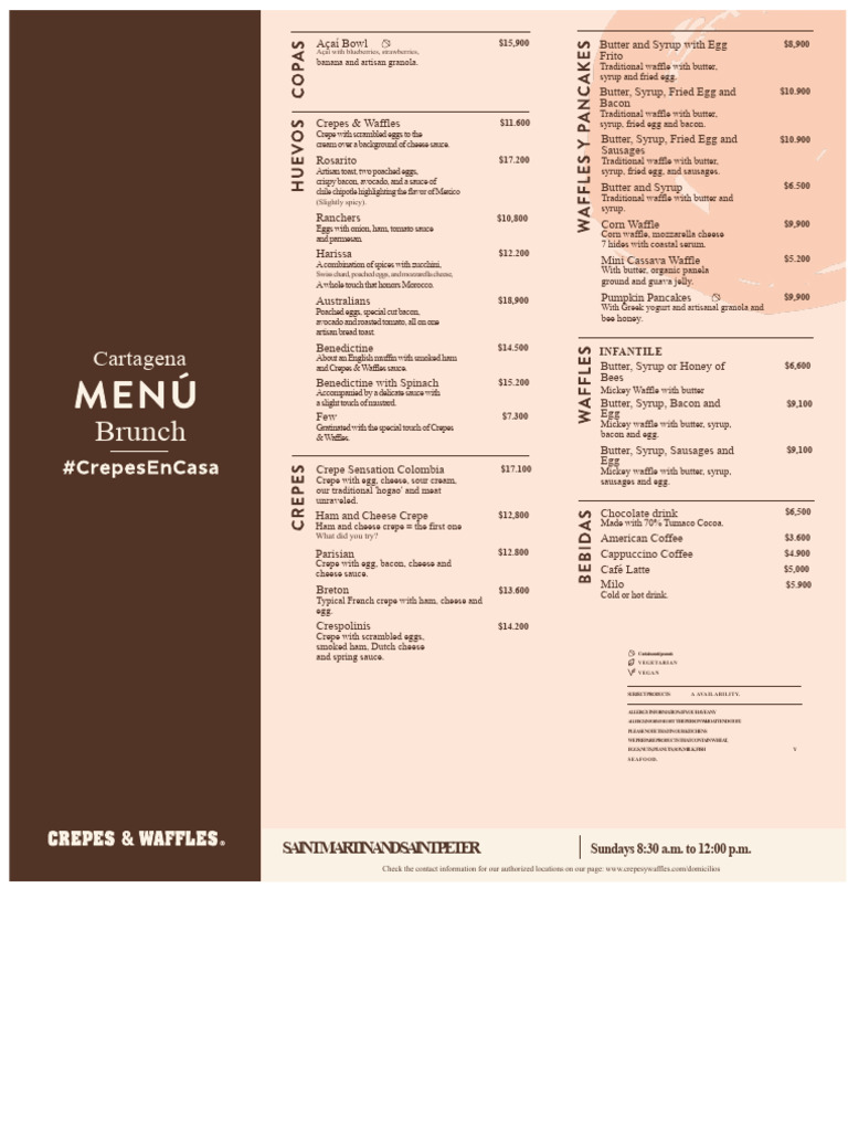 Menu #Crepesathome Cartagena 0 | PDF | Salad | Sauce