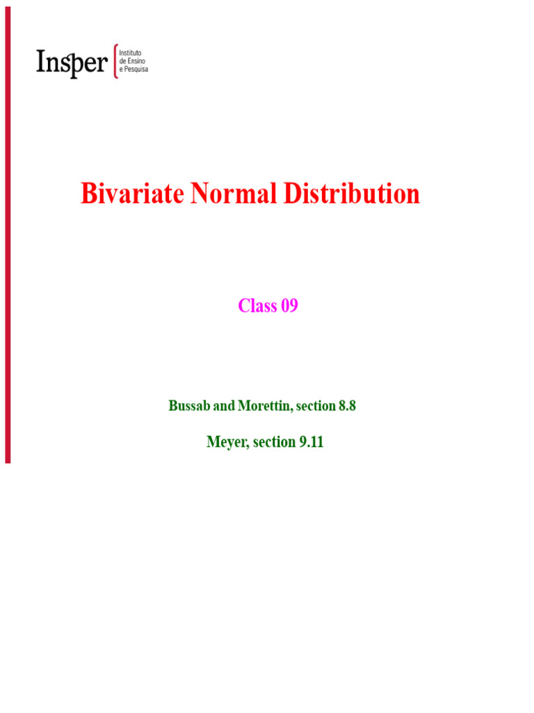 Understanding Bivariate Normal Distribution | PDF | Normal Distribution ...