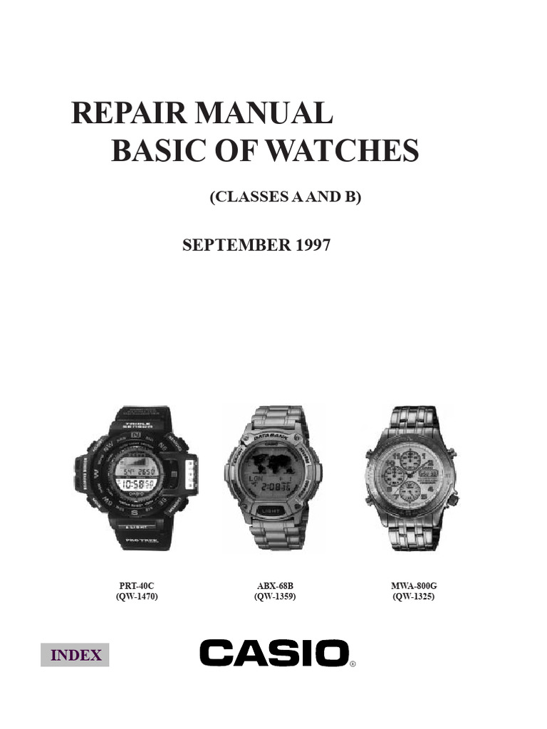 Watch Repair Manual: Classes A & B | PDF | Capacitor | Electronic ...