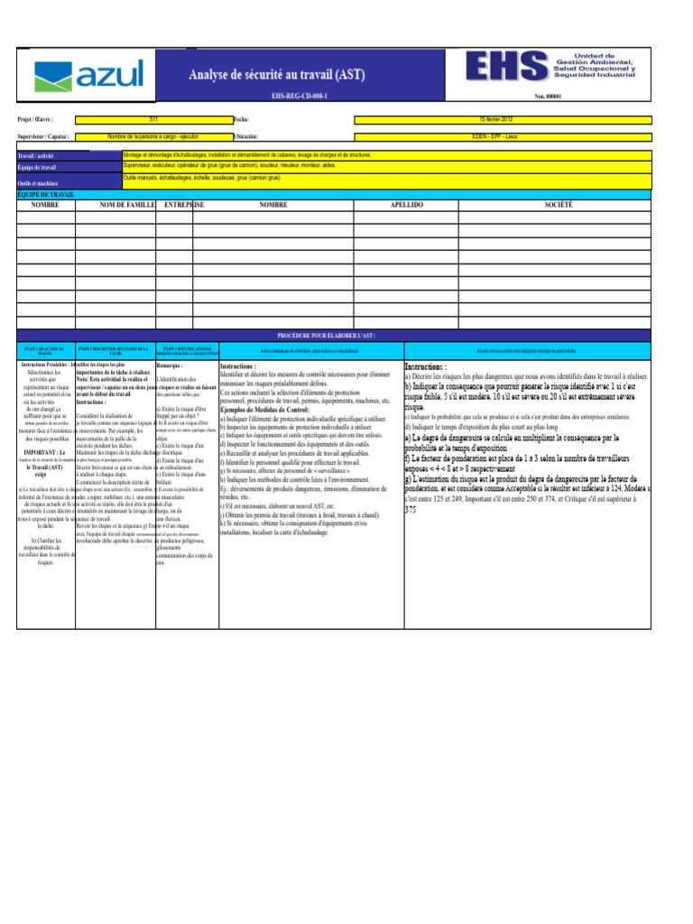 Analyse de sécurité au travail : Échafaudages | PDF | Risque | Soudage