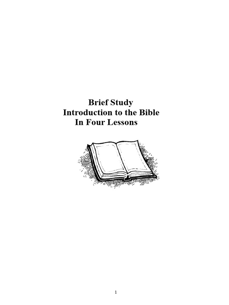 Introduction to the Bible: Four Lessons | PDF | Paul The Apostle ...