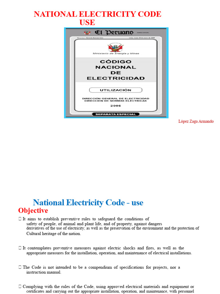 National Electricity Code Overview | PDF | Electrical Wiring | Electricity