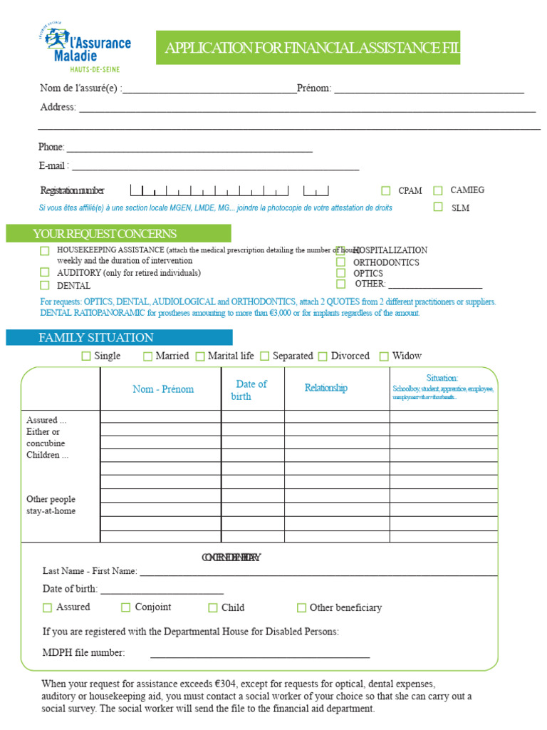 Financial Assistance Application Guide | PDF