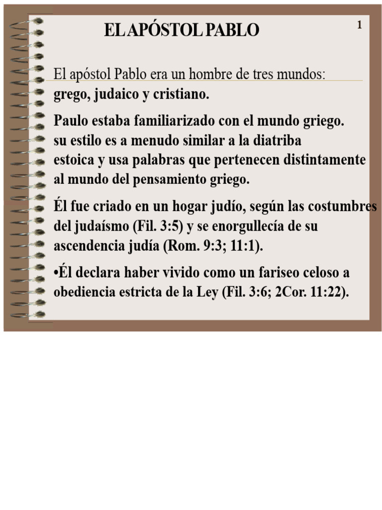 El Apóstol Pablo: Vida y Epístolas | PDF | Pablo el apóstol | Textos ...