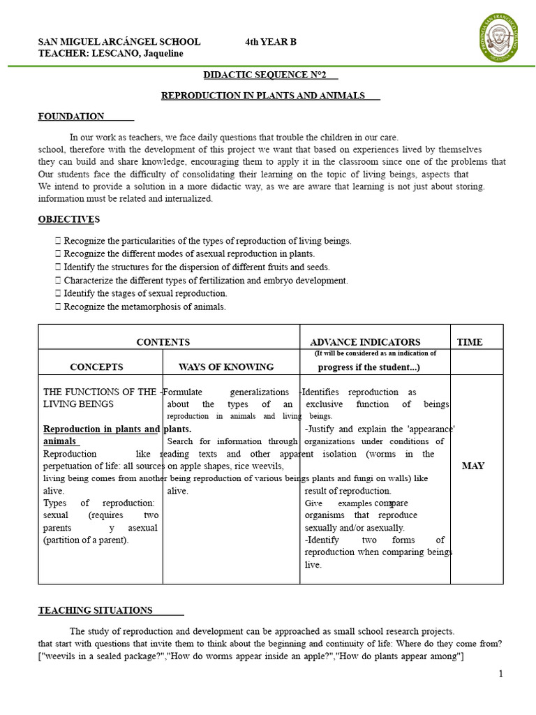 Plant and Animal Reproduction Guide | PDF | Reproduction | Sexual ...