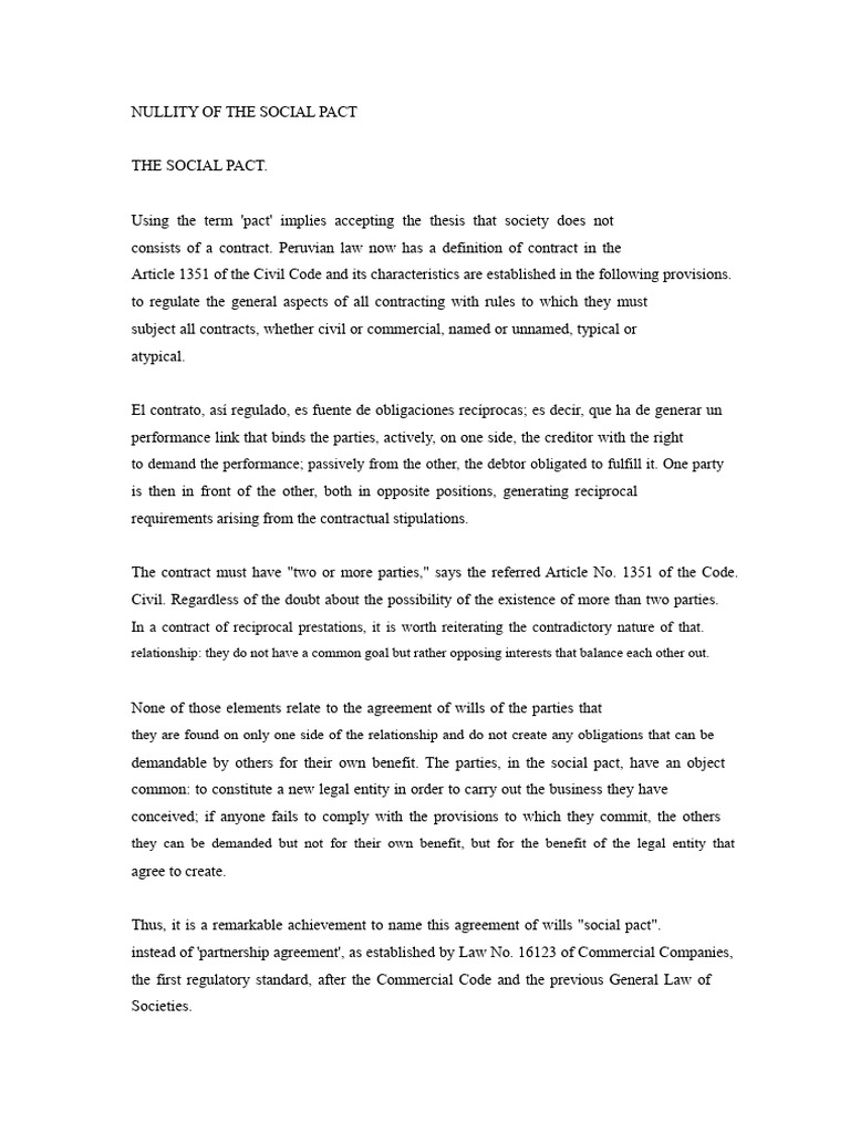 Nullity of The Social Pact | PDF | Annulment | Valuation (Finance)