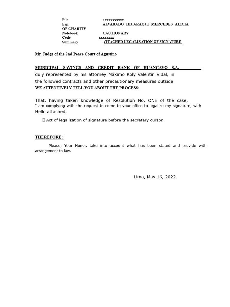 Attached Legalization of Signature | PDF