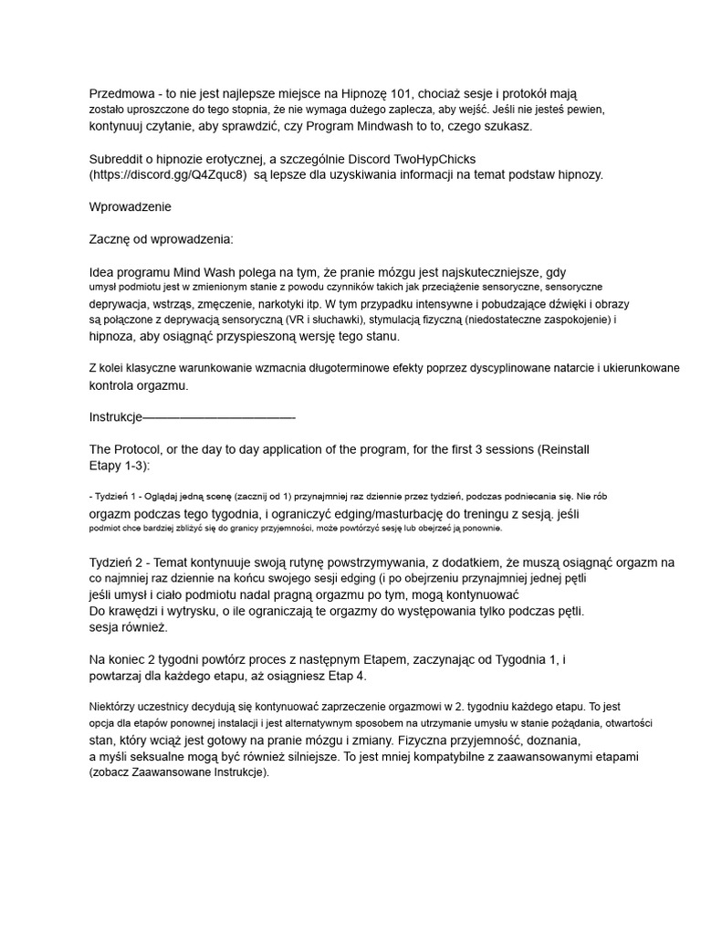 Instrukcje Programu MindWash 1-11-21 | PDF