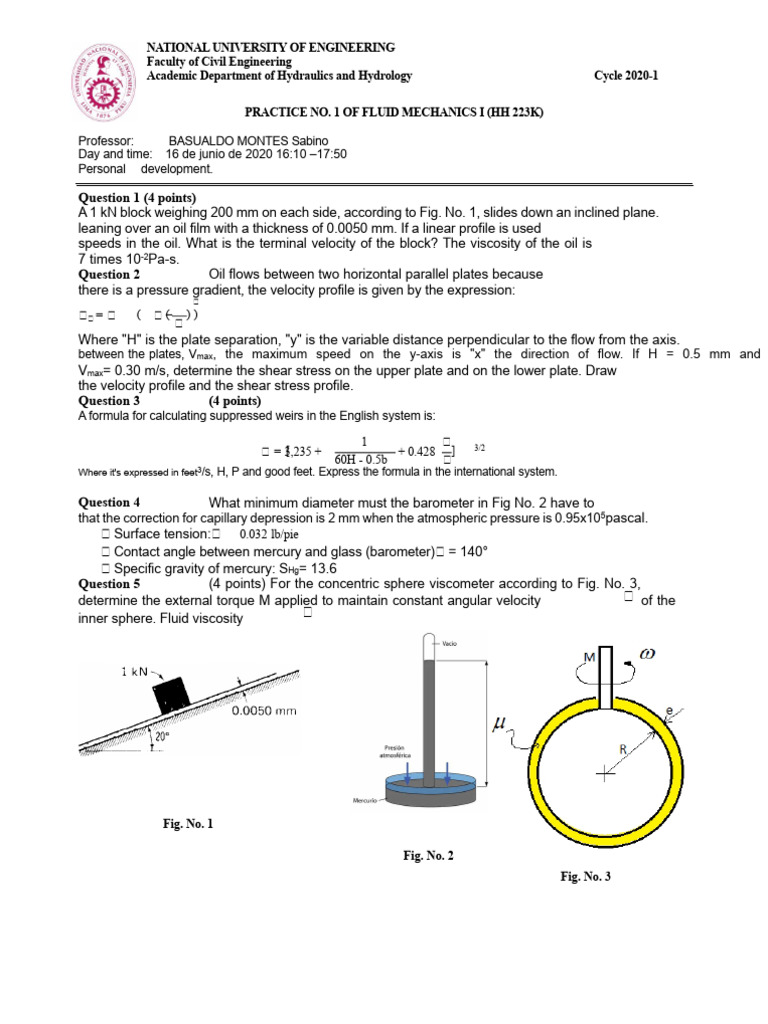 Solution Guides PC1-PC2-PC3 | PDF | Shear Stress | Fluid Dynamics