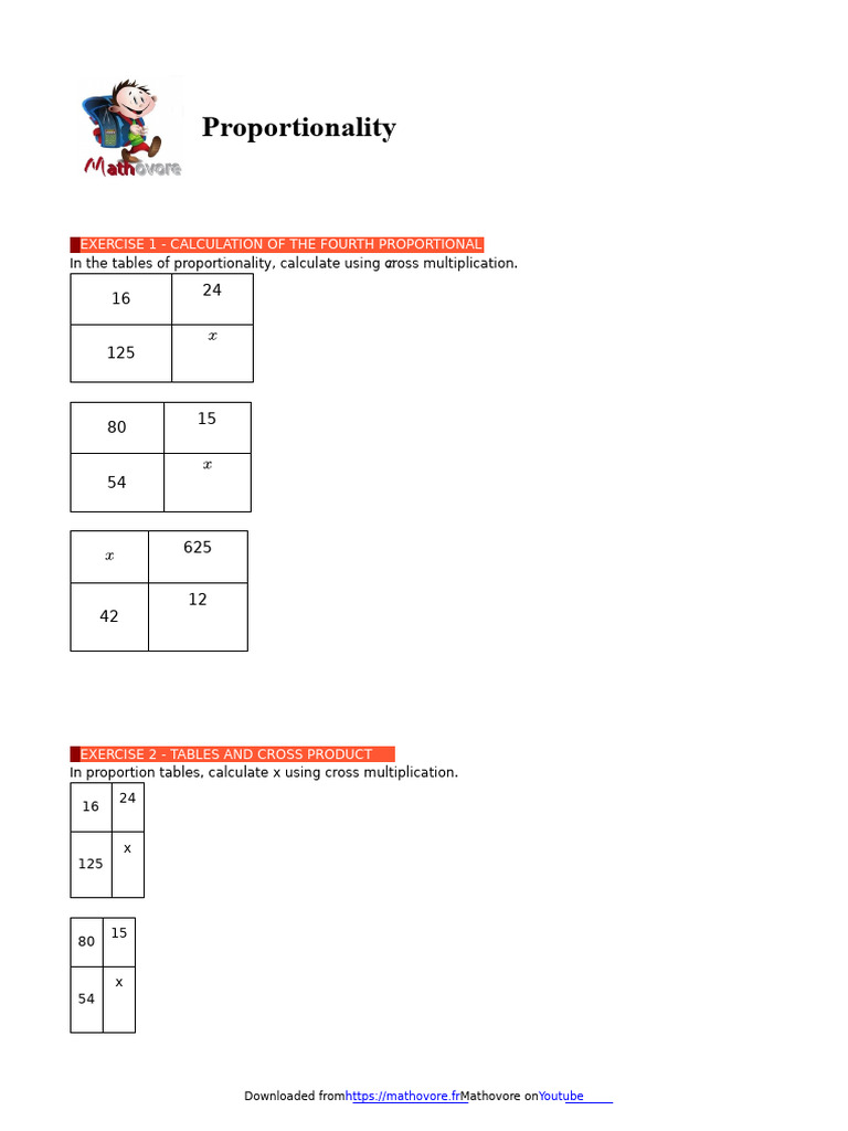 Proportionality Math Exercises For 9th Grade Solved in PDF | PDF ...