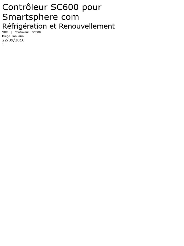 Guide du Contrôleur SC600 Smartsphere | PDF | Interrupteur