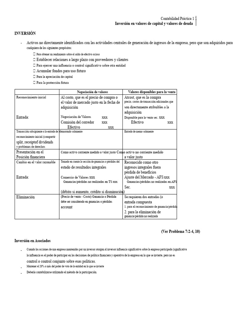 Inversion en Valores de Renta Variable y Renta Fija | PDF | Inversiones ...