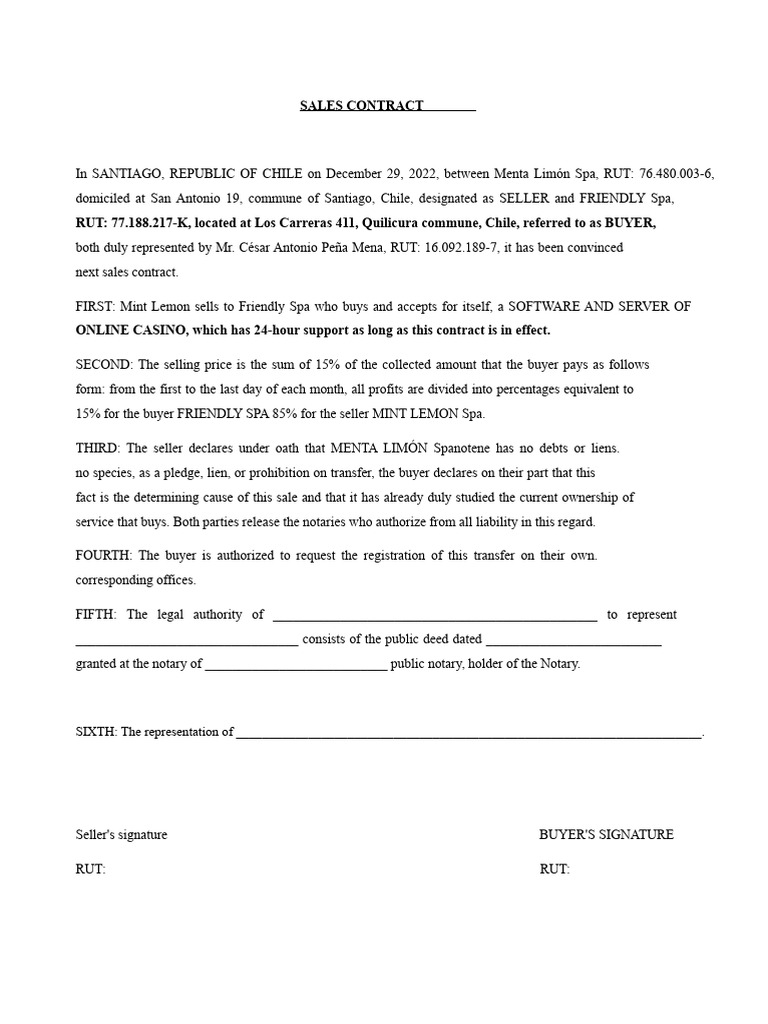 Sales Contract | PDF