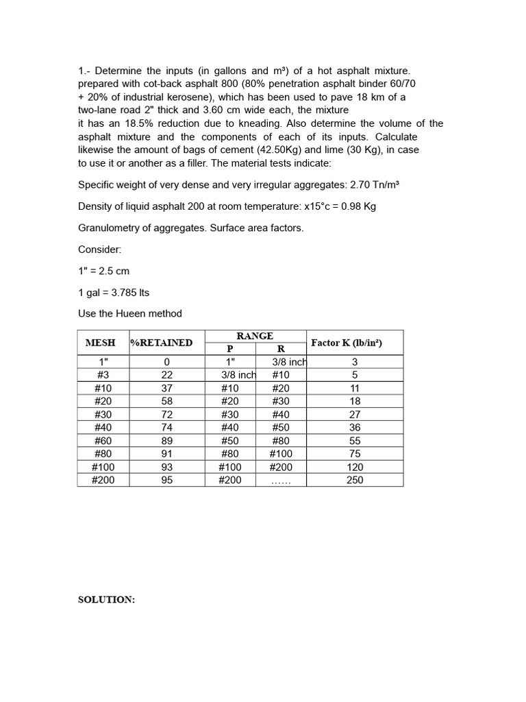 Asphalt Mixture Calculation Guide | PDF | Density | Building Materials