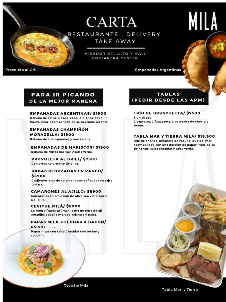 CARTA MILA Alimentos | PDF