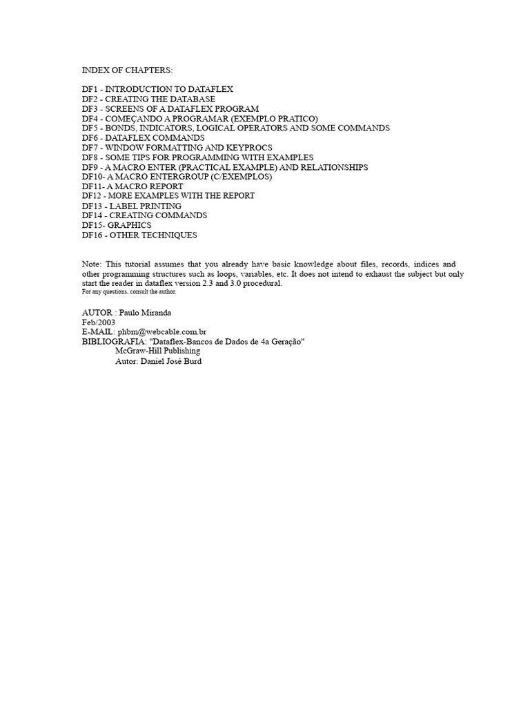 DataFlex Programming Guide: Basics & Examples | PDF | Control Flow ...