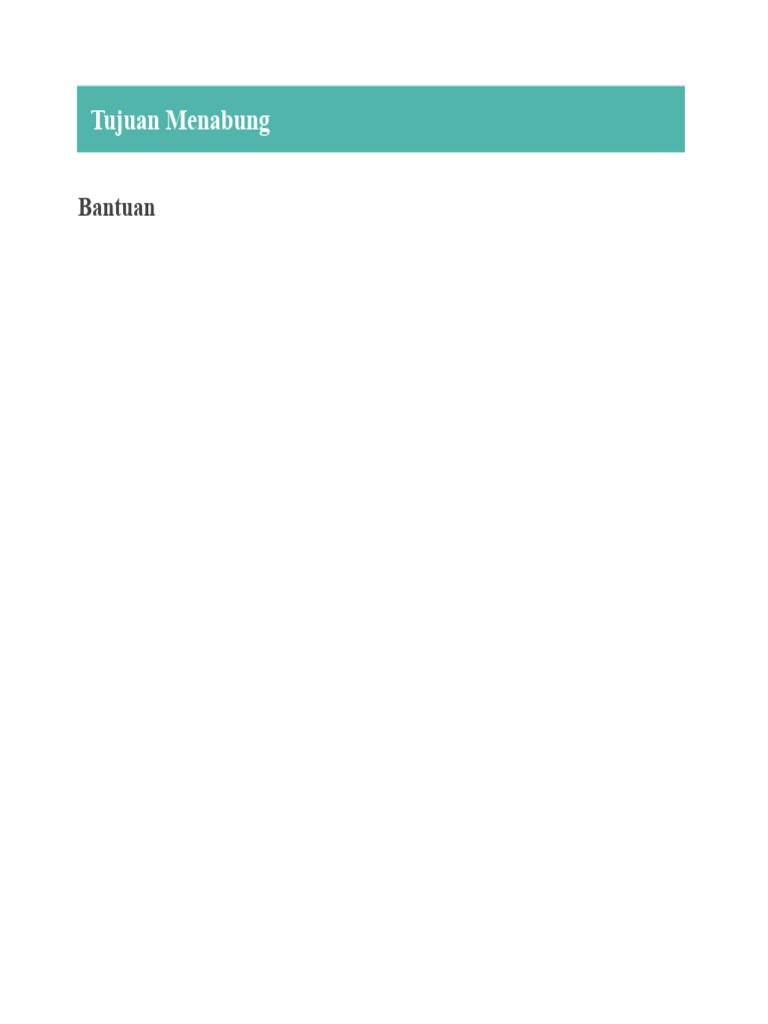 Lembar Excel Tujuan Tabungan | PDF