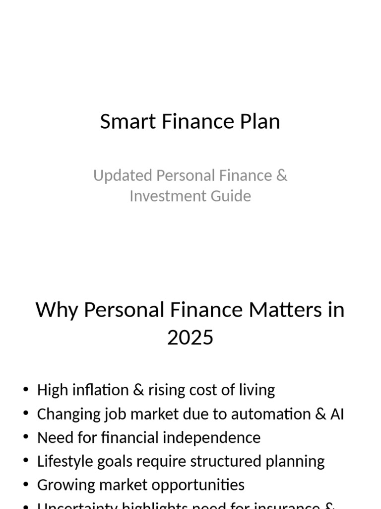 Smart Finance Plan Updated | PDF