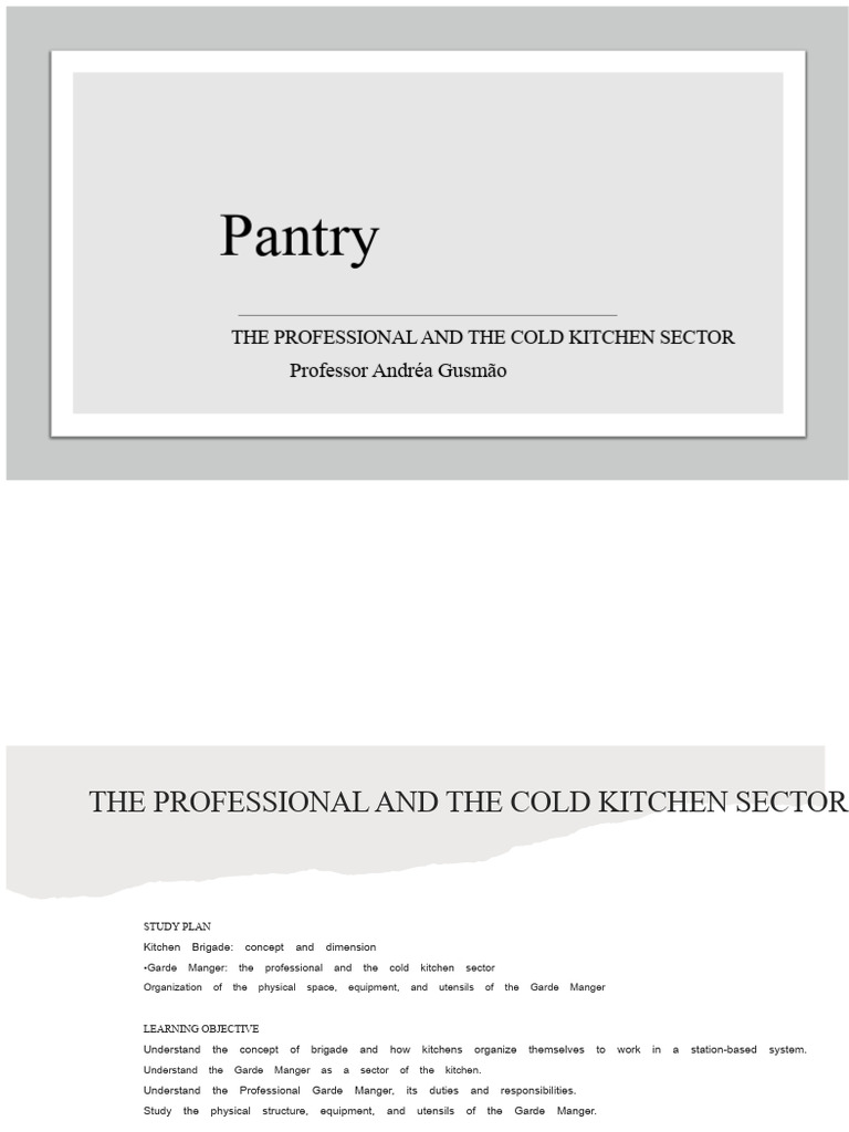 Garde Manger: Cold Kitchen Essentials | PDF | Vinaigrette | Emulsion