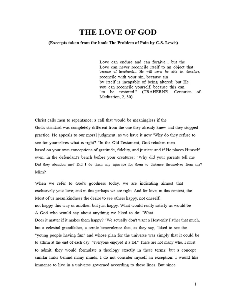 Understanding God's Love and Justice | PDF | Love | God