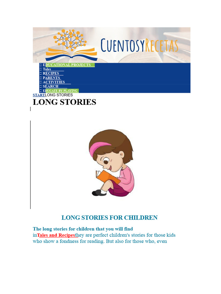 Long Stories For Children | PDF