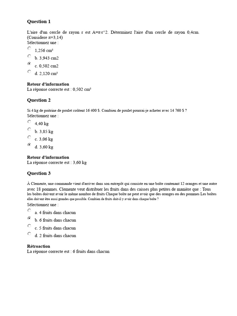 Exercices de mathématiques variés | PDF | la communication | Mathématiques