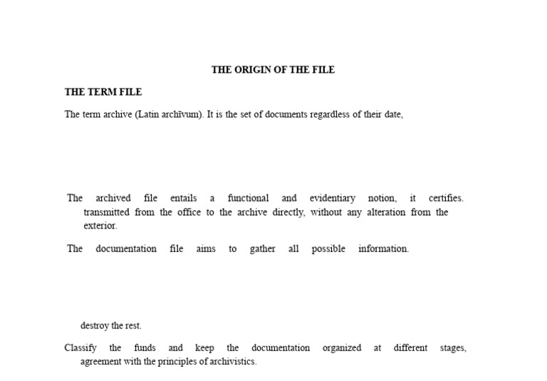 The Origin of The File | PDF