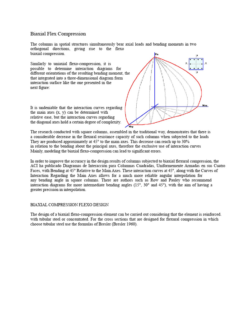 Biaxial Flexo-Compression | PDF | Bending | Cartesian Coordinate System