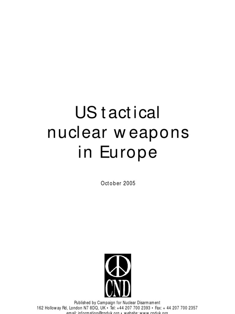 US Tactical Nuclear Weapons in Europe October 2005 | PDF | Nuclear ...