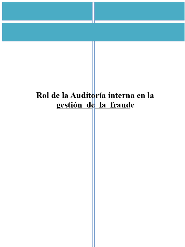 Auditoría Interna y Gestión Del Fraude | PDF | Auditoría | Fraude